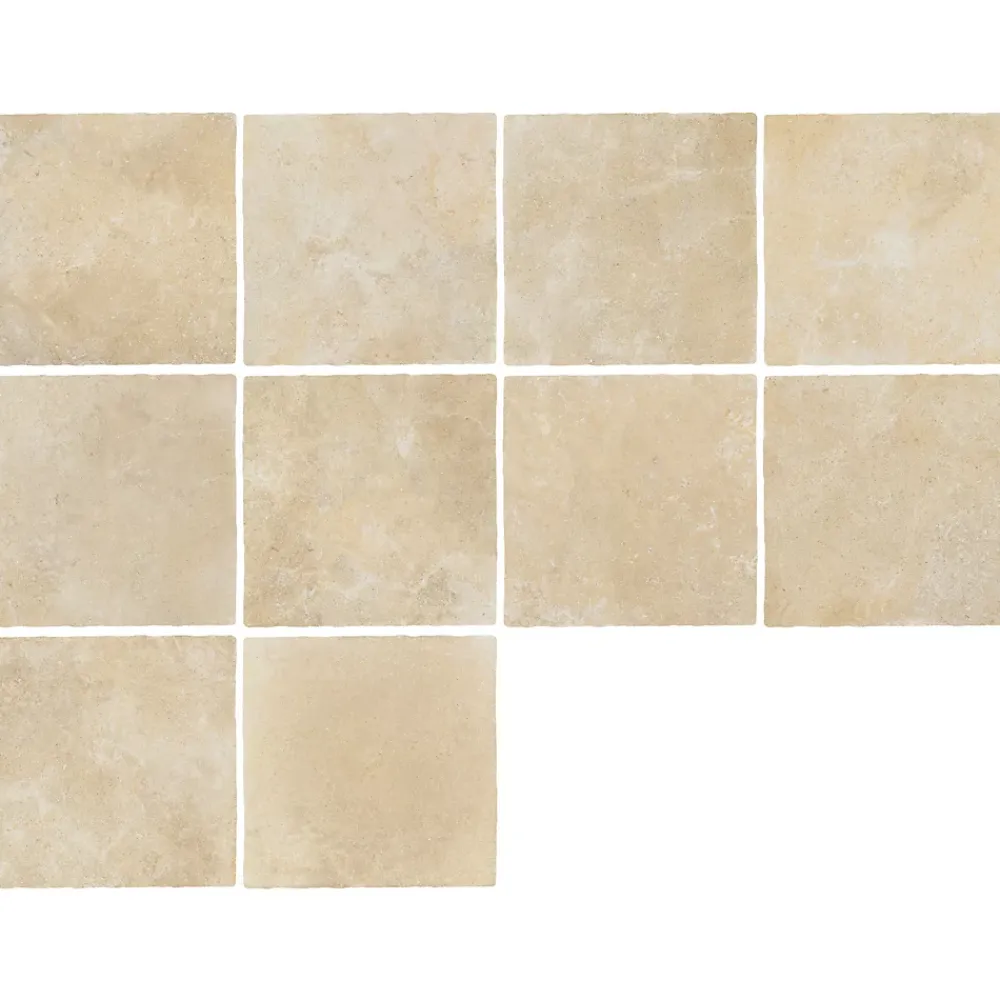 Carrelage Mural Pour Wc|Carrelage Mural Pour Salle De Bains<Carrelage sol et mur intérieur effet pierre ivoire mat L.50 x l.50 cm x ép.9 mm, Sunstone
