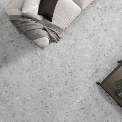Mykonos Carrelage Mural Effet Pierre|Carrelage Sol Effet Pierre<Carrelage sol et mur intérieur effet pierre gris clair L.60 x l.60 cm x ép.10 mm, Geotech