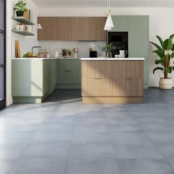 Carrelage sol et mur intérieur effet béton gris L.45 x l.45 cm x ép.8 mm, Newport- Carrelage Mural Effet Béton|Carrelage Sol Effet Béton