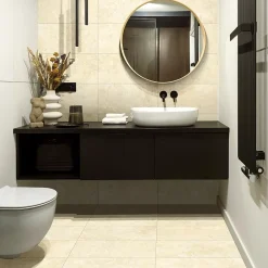 Carrelage Mural Effet Pierre|Carrelage Sol Effet Pierre<Carrelage sol et mur intérieur en grès cérame effet pierre beige mat L.60 x l.30 cm x ép.7,4 mm, Traverno