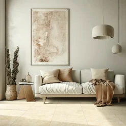 Carrelage Mural Effet Pierre|Carrelage Sol Effet Pierre<Carrelage sol et mur intérieur en grès cérame effet pierre beige mat L.60 x l.30 cm x ép.7,4 mm, Traverno
