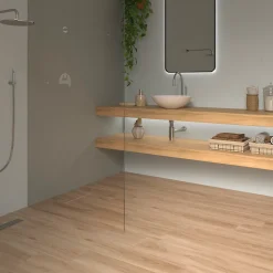 Ecoceramic Carrelage Sol Effet Bois|Carrelage Mural Effet Bois<Carrelage sol et mur intérieur effet bois clair L.120 x l.20 cm x ép.9 mm, Urbanwood haya