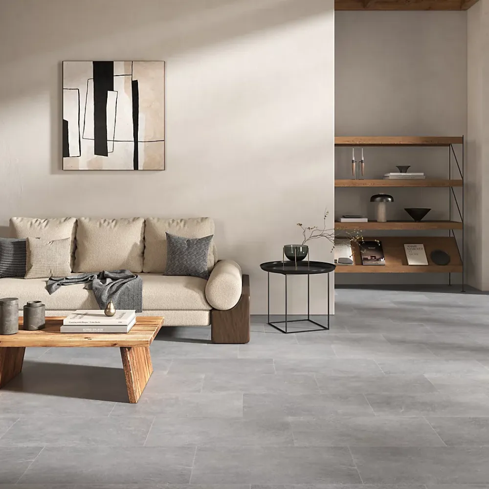 Carrelage Mural Pour Douche|Carrelage Mural Pour Wc<Carrelage sol et mur intérieur gris clair effet pierre L.60,4 x l.30 cm x ép.7,4 mm, Mitha