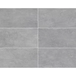 Carrelage Mural Pour Douche|Carrelage Mural Pour Wc<Carrelage sol et mur intérieur gris clair effet pierre L.60,4 x l.30 cm x ép.7,4 mm, Mitha