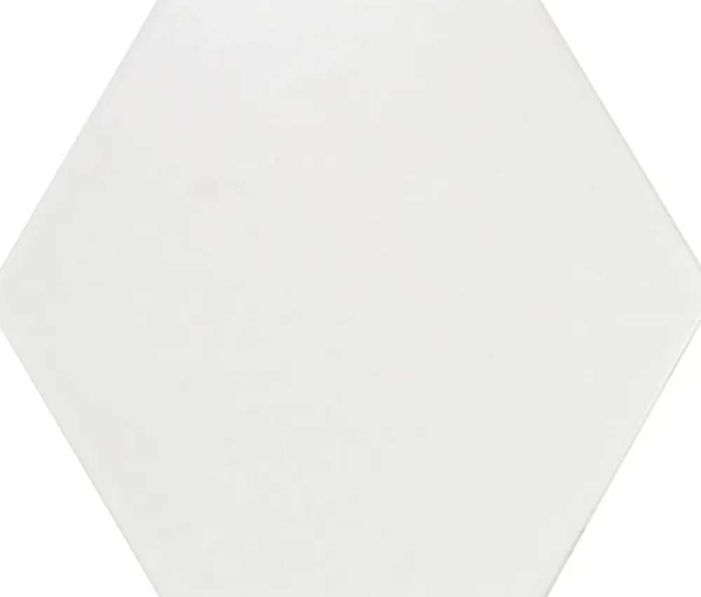 Equipe Ceramica Faïence Unie|Faïence Pour Douche<Carrelage sol et mur intérieur hexagonal uni blanc mat L.20 x l.17,5 cm x ép.8 mm, Hexa