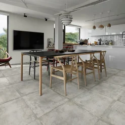 Carrelage sol et mur intérieur en grès cérame émaillé effet béton gris L.60 x l.60 cm x ép.8 mm Malt- Carrelage Mural Effet Béton|Carrelage Sol Effet Béton