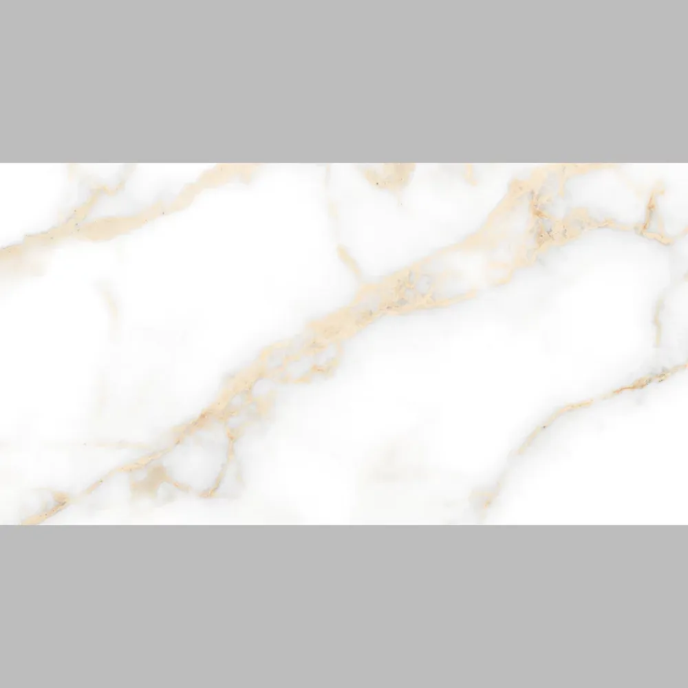 Carrelage Mural Pour Pièce À Vivre|Carrelage Mural Effet Marbre<Carrelage sol et mur intérieur en grès cérame émaillé effet marbre blanc et doré mat L.60 x l.30 cm x ép.9 mm, Fiordo Reve