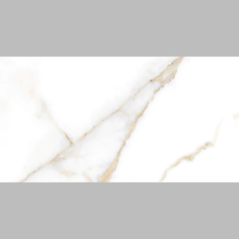 Carrelage Mural Pour Pièce À Vivre|Carrelage Mural Effet Marbre<Carrelage sol et mur intérieur en grès cérame émaillé effet marbre blanc et doré mat L.60 x l.30 cm x ép.9 mm, Fiordo Reve