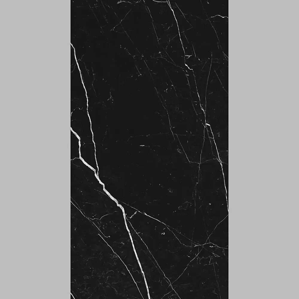 Carrelage sol et mur intérieur en grès cérame effet marbre noir mat L.120 x l.60 cm x ép.9 mm, Fiordo Tresor- Carrelage Mural Pour Pièce À Vivre|Carrelage Mural Effet Marbre