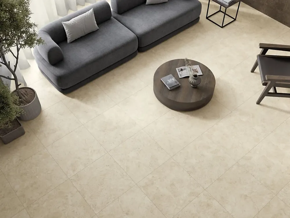Cristacer Carrelage Sol Effet Pierre<Carrelage sol et mur intérieur / extérieur effet pierre naturel Coral Stone l.90 X L.90 cm rectifié 1er choix