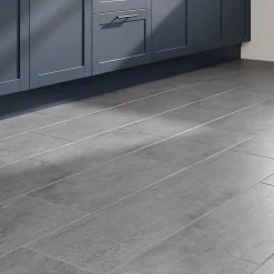 GoodHome Carrelage sol et mur intérieur gris effet pierre L.60 x l.30 cm x ép.9,5 mm, Oikos- Carrelage Mural Pour Wc|Carrelage Mural Pour Salle De Bains