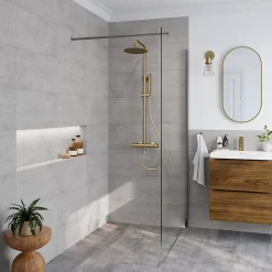 GoodHome Carrelage sol et mur intérieur gris effet pierre L.60 x l.30 cm x ép.9,5 mm, Oikos- Carrelage Mural Pour Wc|Carrelage Mural Pour Salle De Bains
