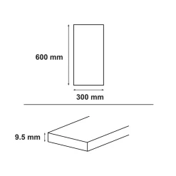 GoodHome Carrelage sol et mur intérieur gris effet pierre L.60 x l.30 cm x ép.9,5 mm, Oikos- Carrelage Mural Pour Wc|Carrelage Mural Pour Salle De Bains