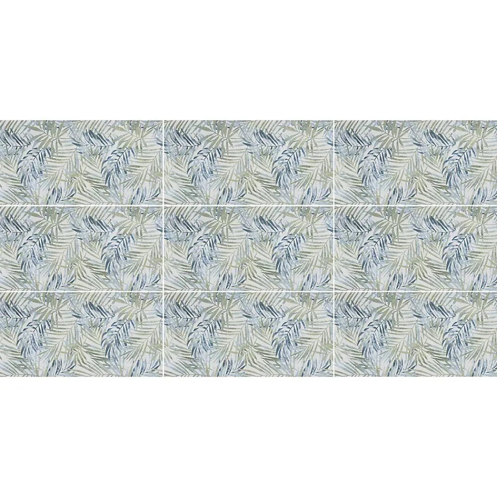 Gresmalt Carrelage sol et mur intérieur grès cérame émaillé décor feuilles d'olivier L.60 x l.30 cm x ép.7.4 mm, Olivio- Carrelage Mural Pour Cuisine|Carrelage Mural Pour Pièce À Vivre