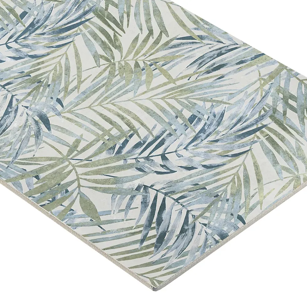 Gresmalt Carrelage sol et mur intérieur grès cérame émaillé décor feuilles d'olivier L.60 x l.30 cm x ép.7.4 mm, Olivio- Carrelage Mural Pour Cuisine|Carrelage Mural Pour Pièce À Vivre