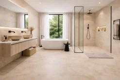 Cristacer Carrelage Extérieur Et Terrasse<Carrelage sol et mur intérieur / extérieur effet travertin antidérapant R11 Borgona Ivory l.60 X L.60 cm rectifié 1er choix