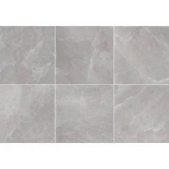 Carrelage sol et mur intérieur gris clair effet pierre L.60,4 x l.60 cm x ép.7,4 mm, Himalaya- Carrelage Mural Effet Béton|Carrelage Mural Pour Douche
