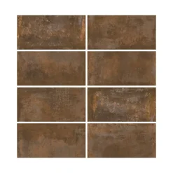 Carrelage Mural Pour Wc|Carrelage Mural Effet Béton<Carrelage sol et mur intérieur en grès cérame émaillé effet béton marron cuivré satin L.61 x l.31 cm x ép.8 mm, Malt