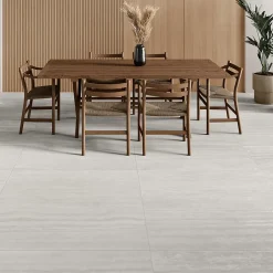 GoodHome Carrelage sol et mur intérieur gris effet pierre L.59,5 x l.120 cm x ép.10 mm, Kyat- Carrelage Mural Effet Pierre|Carrelage Sol Effet Pierre
