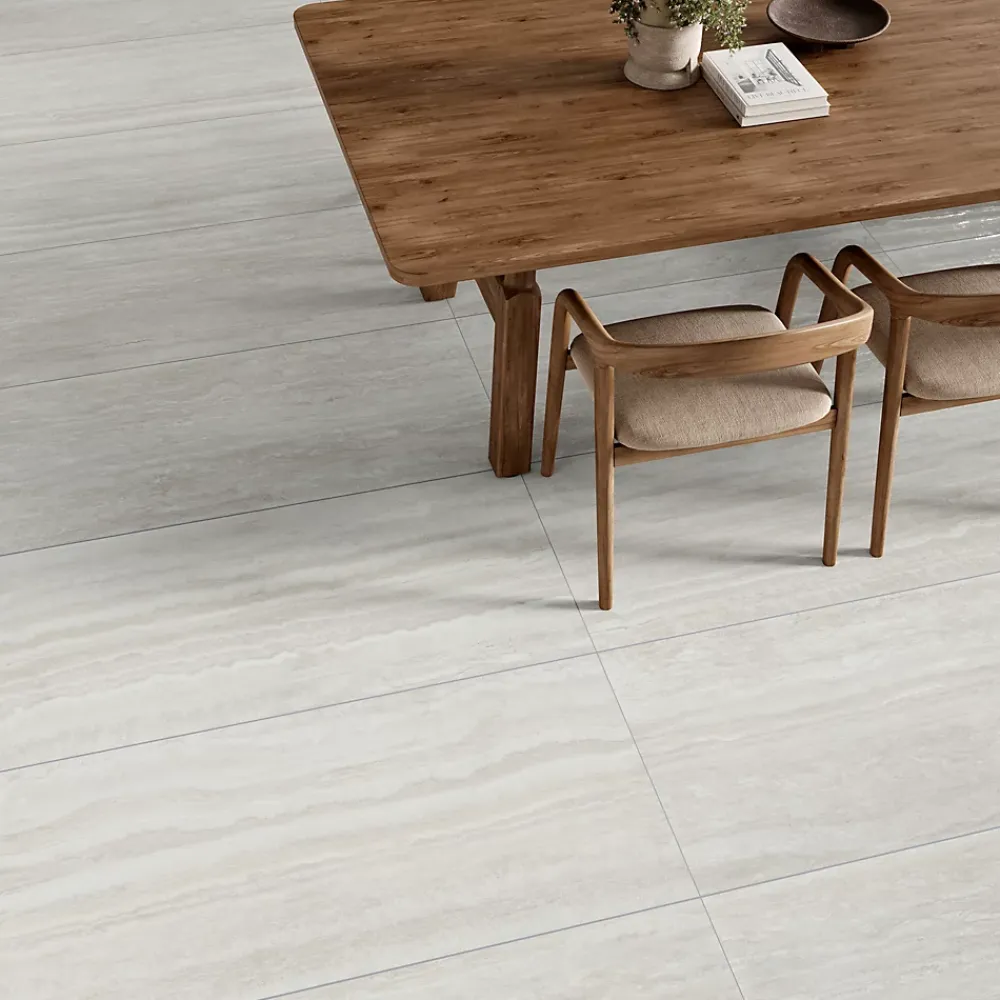 GoodHome Carrelage sol et mur intérieur gris effet pierre L.59,5 x l.120 cm x ép.10 mm, Kyat- Carrelage Mural Effet Pierre|Carrelage Sol Effet Pierre