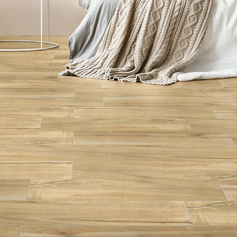 Carrelage Mural Pour Douche|Carrelage Mural Pour Salle De Bains<Carrelage sol et mur intérieur effet bois brut mat L.90 x l.15 cm, Woodland