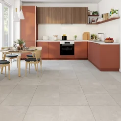 Carrelage sol et mur intérieur effet pierre gris clair L.45 x l.45 cm x ép.8,5 mm, Rodas- Carrelage Mural Pour Cuisine|Carrelage Sol Pour Pièce À Vivre