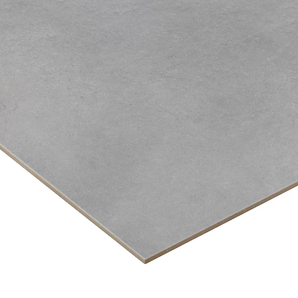 GoodHome Carrelage sol et mur intérieur gris mat effet béton L.61,6 x l.61,6 cm x ép.8,5 mm, Konkrete- Carrelage Mural Effet Béton|Carrelage Mural Pour Douche