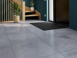 Carrelage sol et mur intérieur effet béton gris L.60 x l.60 cm x ép.10 mm, Newport- Carrelage Sol Effet Béton|Carrelage Mural Effet Béton