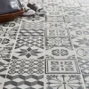 GoodHome Carrelage Mural Pour Douche|Carrelage Mural Pour Wc<Carrelage sol et mur intérieur effet carreau de ciment tons gris L.20 x l.20 cm x ép.8,2 mm, Konkrete