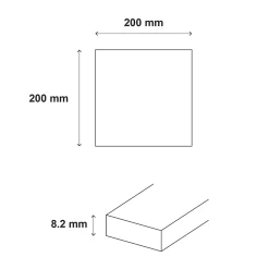 GoodHome Carrelage Mural Pour Douche|Carrelage Mural Pour Wc<Carrelage sol et mur intérieur effet carreau de ciment tons gris L.20 x l.20 cm x ép.8,2 mm, Konkrete