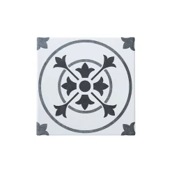 GoodHome Carrelage Mural Pour Douche|Carrelage Mural Pour Wc<Carrelage sol et mur intérieur effet carreau de ciment tons gris L.20 x l.20 cm x ép.8,2 mm, Konkrete
