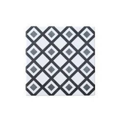 GoodHome Carrelage Mural Pour Douche|Carrelage Mural Pour Wc<Carrelage sol et mur intérieur effet carreau de ciment tons gris L.20 x l.20 cm x ép.8,2 mm, Konkrete