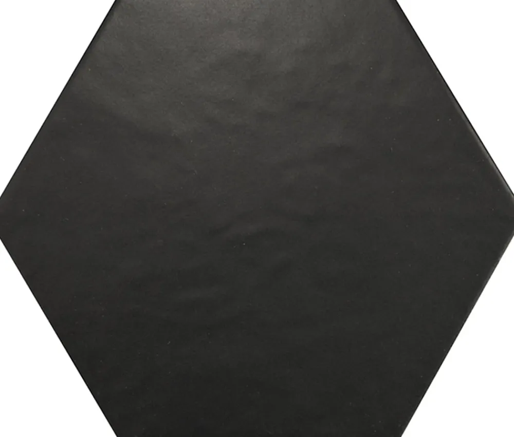 Equipe Ceramica Faïence Unie|Faïence Pour Douche<Carrelage sol et mur intérieur hexagonal uni noir mat L.20 x l.17,5 cm x ép.8 mm, Hexa