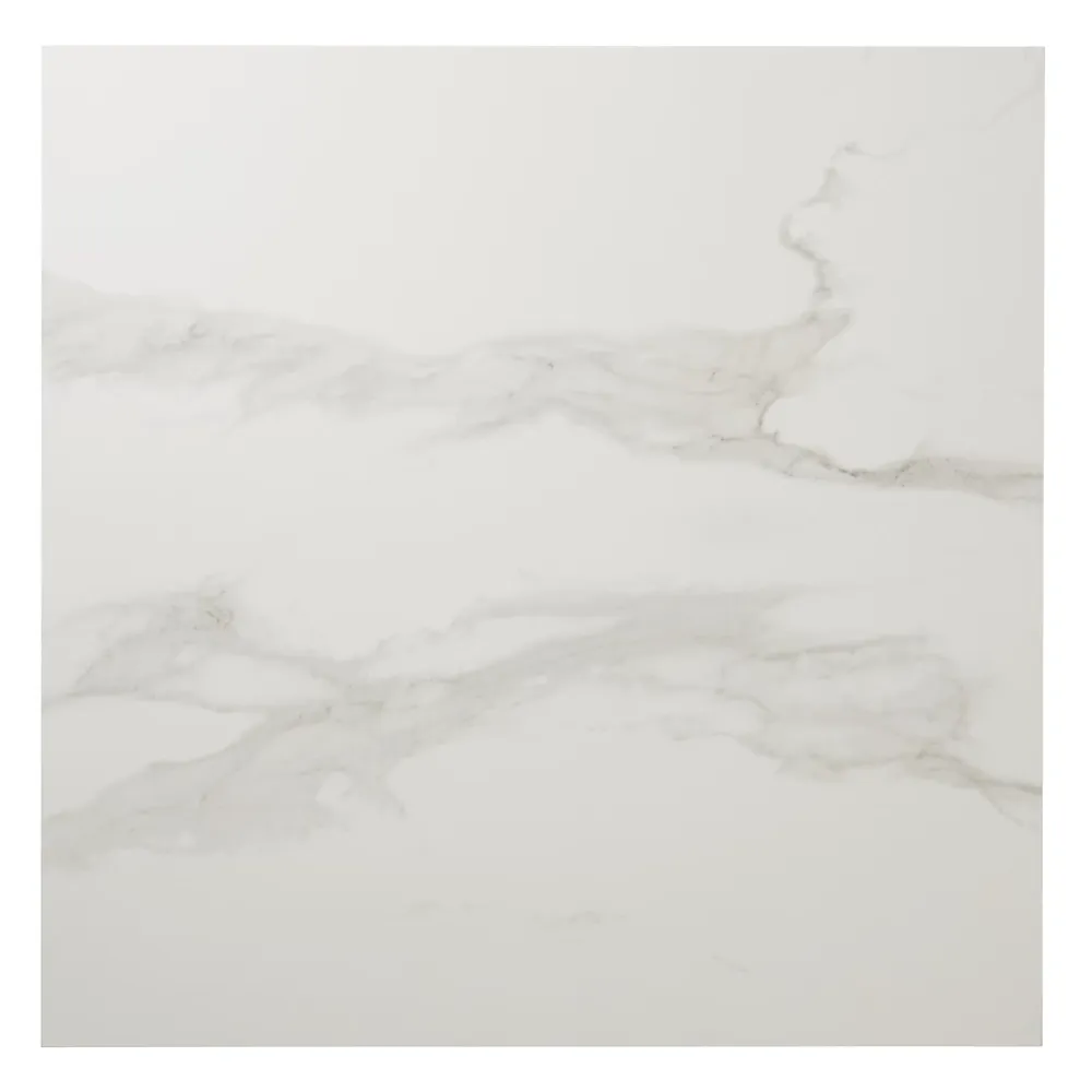 GoodHome Carrelage Mural Effet Marbre|Carrelage Sol Pour Pièce À Vivre<Carrelage sol et mur intérieur effet marbre blanc mat L.60 x l.60 cm x ép.9 mm, Ultimate Marble