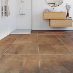 Carrelage Mural Effet Béton|Carrelage Sol Effet Béton<Carrelage sol et mur intérieur effet béton oxydé mat L.60 x l.60 cm x ép.9,5 mm, Ruano