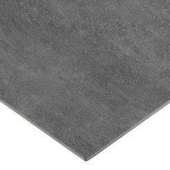 Carrelage sol et mur intérieur effet béton gris foncé L.60 x l.60 cm x ép.7,4 mm, Mitha- Carrelage Mural Effet Béton|Carrelage Sol Effet Pierre