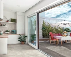 Carrelage sol et mur intérieur gris clair mat effet pierre L.120 x l.60 cm x ép.9 mm, Cemlam- Carrelage Mural Effet Béton|Carrelage Sol Effet Béton