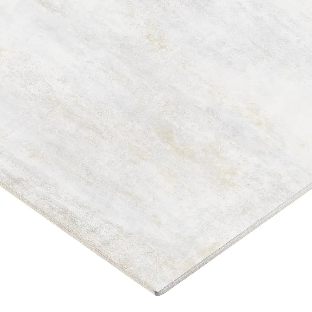 Gresmalt Carrelage sol et mur intérieur en grès cérame effet béton blanc mat L.60 x l.60 cm x ép.7,4 mm, Upper- Carrelage Mural Pour Cuisine|Carrelage Mural Effet Béton