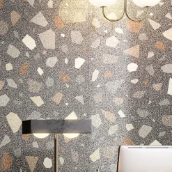 Carrelage Mural Pour Cuisine|Carrelage Mural Effet Terrazzo<Carrelage sol et mur noir mat Venise 90 x 90 cm
