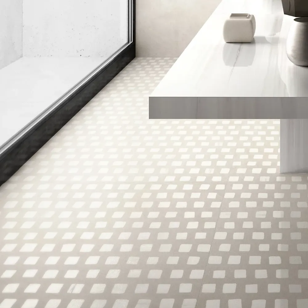 Carrelage sol et mur perle mat Concept 90 x 90 cm- Carrelage Mural Effet Béton|Carrelage Sol Effet Béton