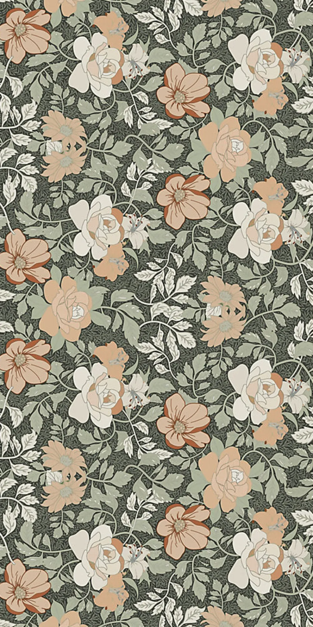 Carrelage sol et mur vert Floral 60 x 120 cm- Carrelage Sol Avec Motif|Carrelage Mural Avec Motif