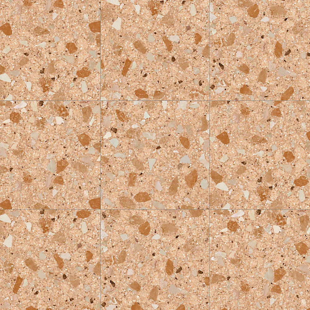Aelle Carrelage Carrelage sol extérieur antidérapant effet terrazzo 80x80 cm MONACO R ROJIZO ANTIDESLIZANTE- Carrelage Extérieur Et Terrasse