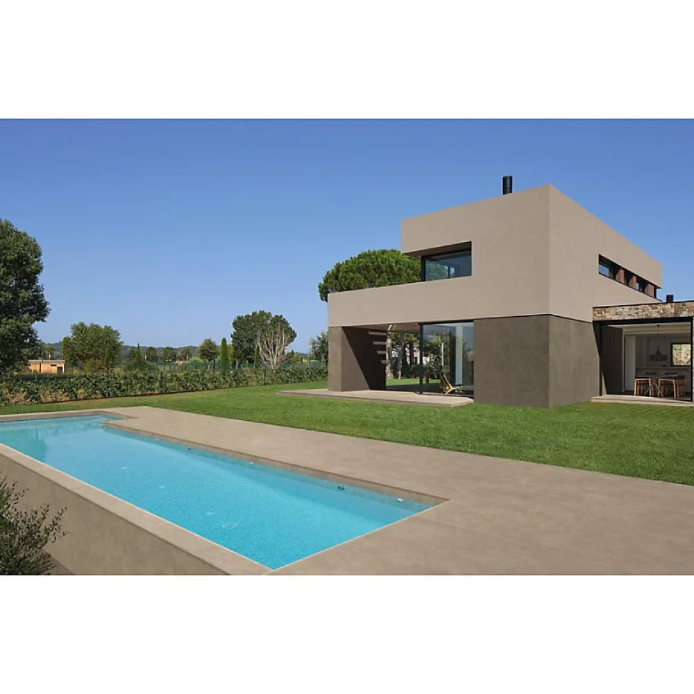 Aelle Carrelage Carrelage sol extérieur antidérapant effet béton ciré naturel 60x120 cm Boost natural ECRU- Carrelage Extérieur Et Terrasse