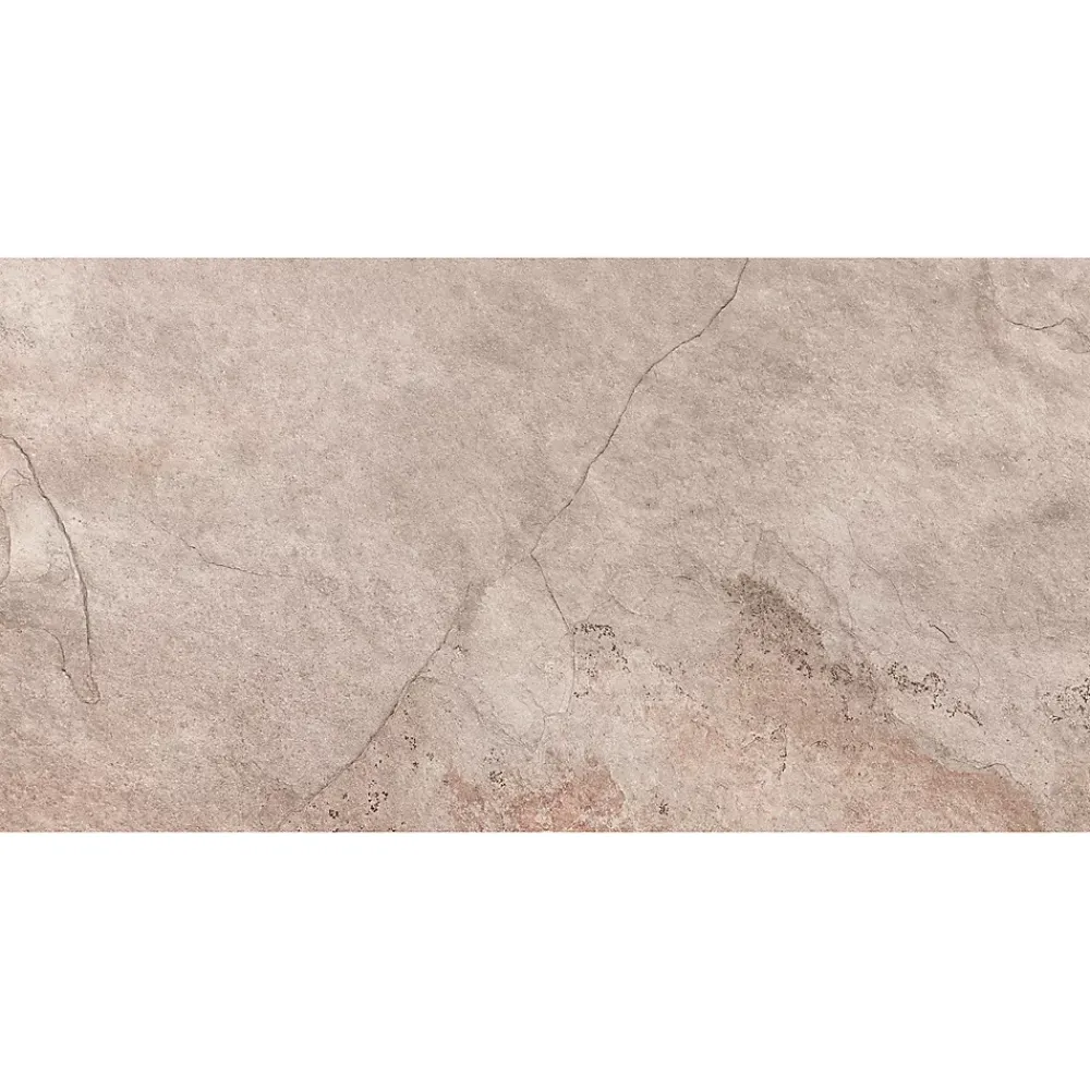 Carrelage sol extérieur effet pierre beige rosé L.60 x l.30 cm x ép.9 mm, Denali- Carrelage Extérieur Et Terrasse