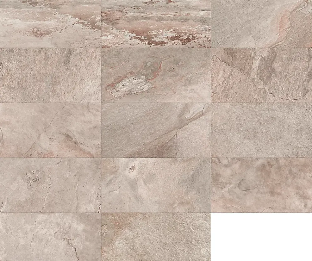 Carrelage sol extérieur effet pierre beige rosé L.60 x l.30 cm x ép.9 mm, Denali- Carrelage Extérieur Et Terrasse