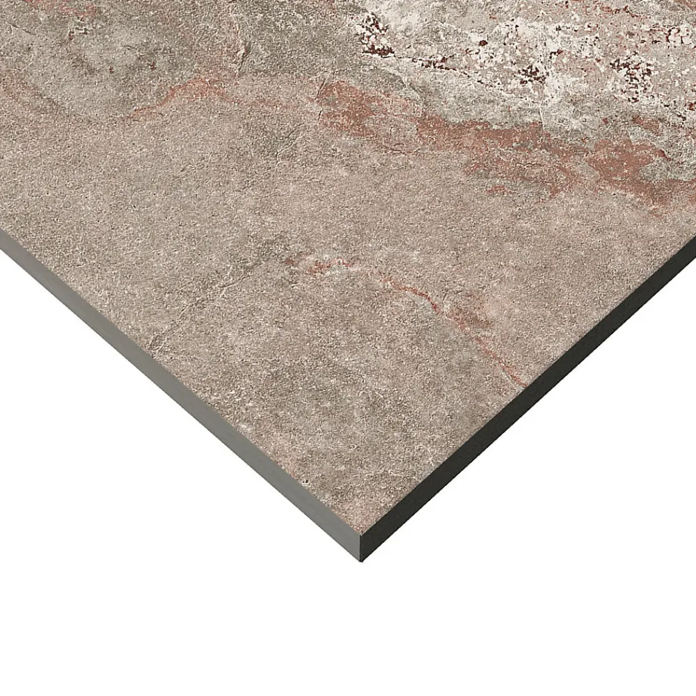 Carrelage sol extérieur effet pierre beige rosé L.60 x l.30 cm x ép.9 mm, Denali- Carrelage Extérieur Et Terrasse