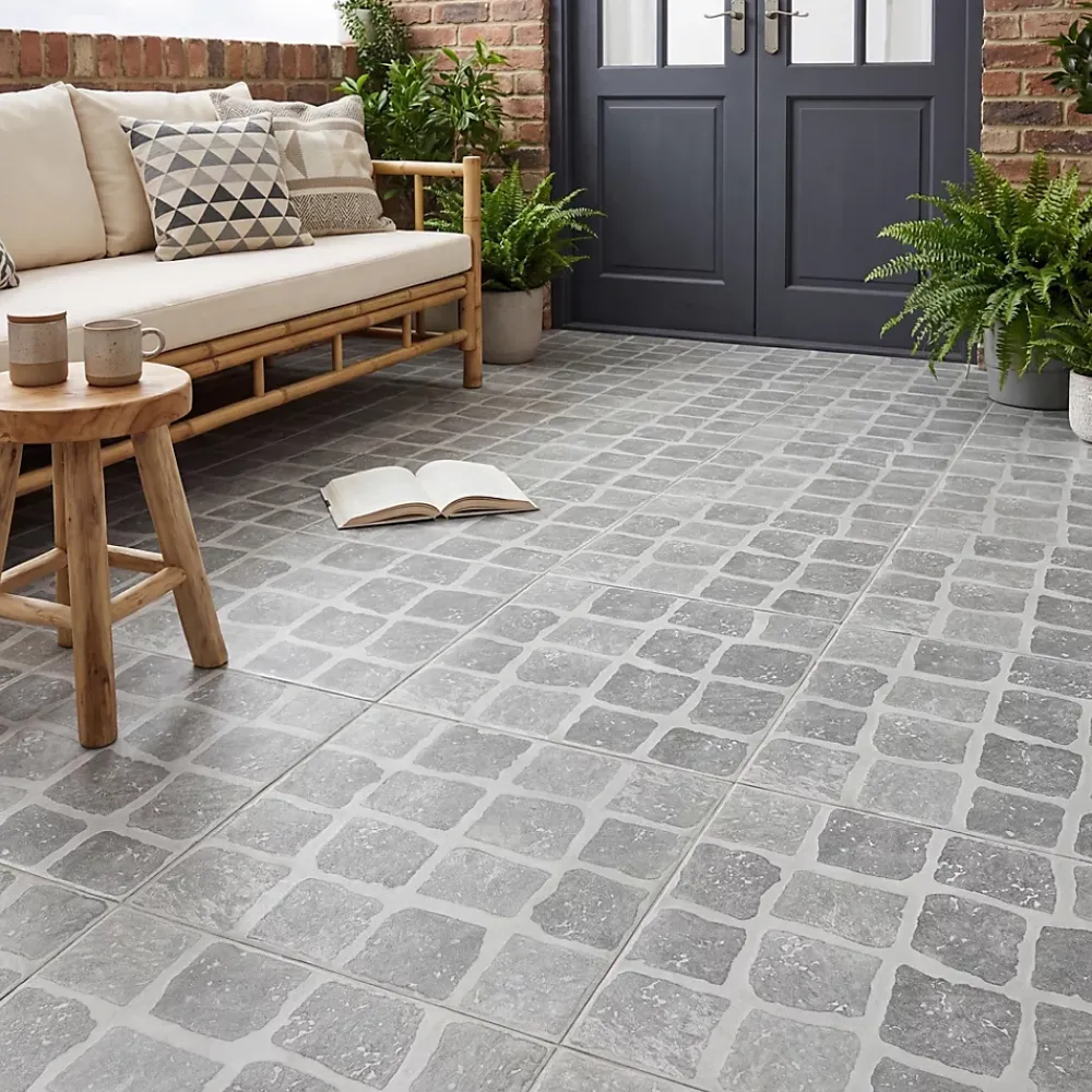 Carrelage Extérieur Et Terrasse<Carrelage sol extérieur effet pavés tons gris L.30,38 x l.30,38 cm x ép.7 mm, Blocce