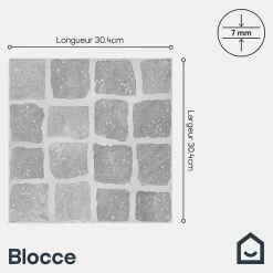 Carrelage Extérieur Et Terrasse<Carrelage sol extérieur effet pavés tons gris L.30,38 x l.30,38 cm x ép.7 mm, Blocce
