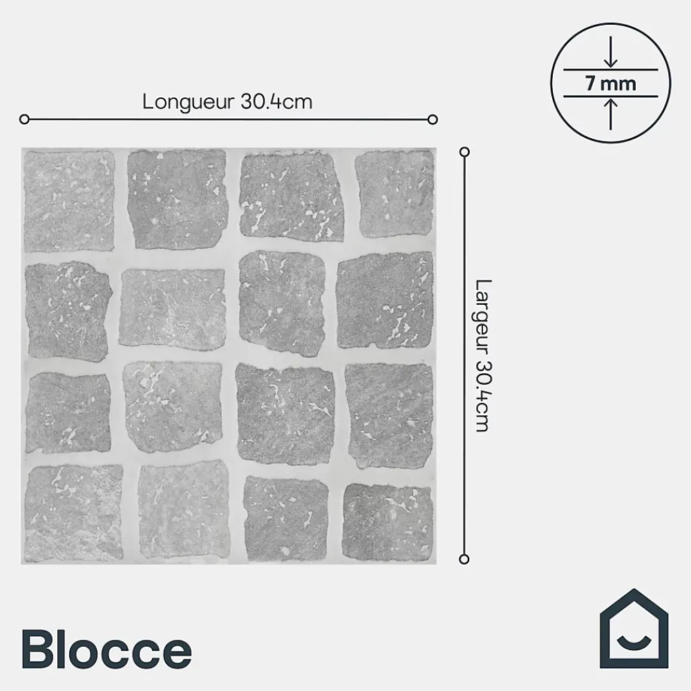 Carrelage Extérieur Et Terrasse<Carrelage sol extérieur effet pavés tons gris L.30,38 x l.30,38 cm x ép.7 mm, Blocce