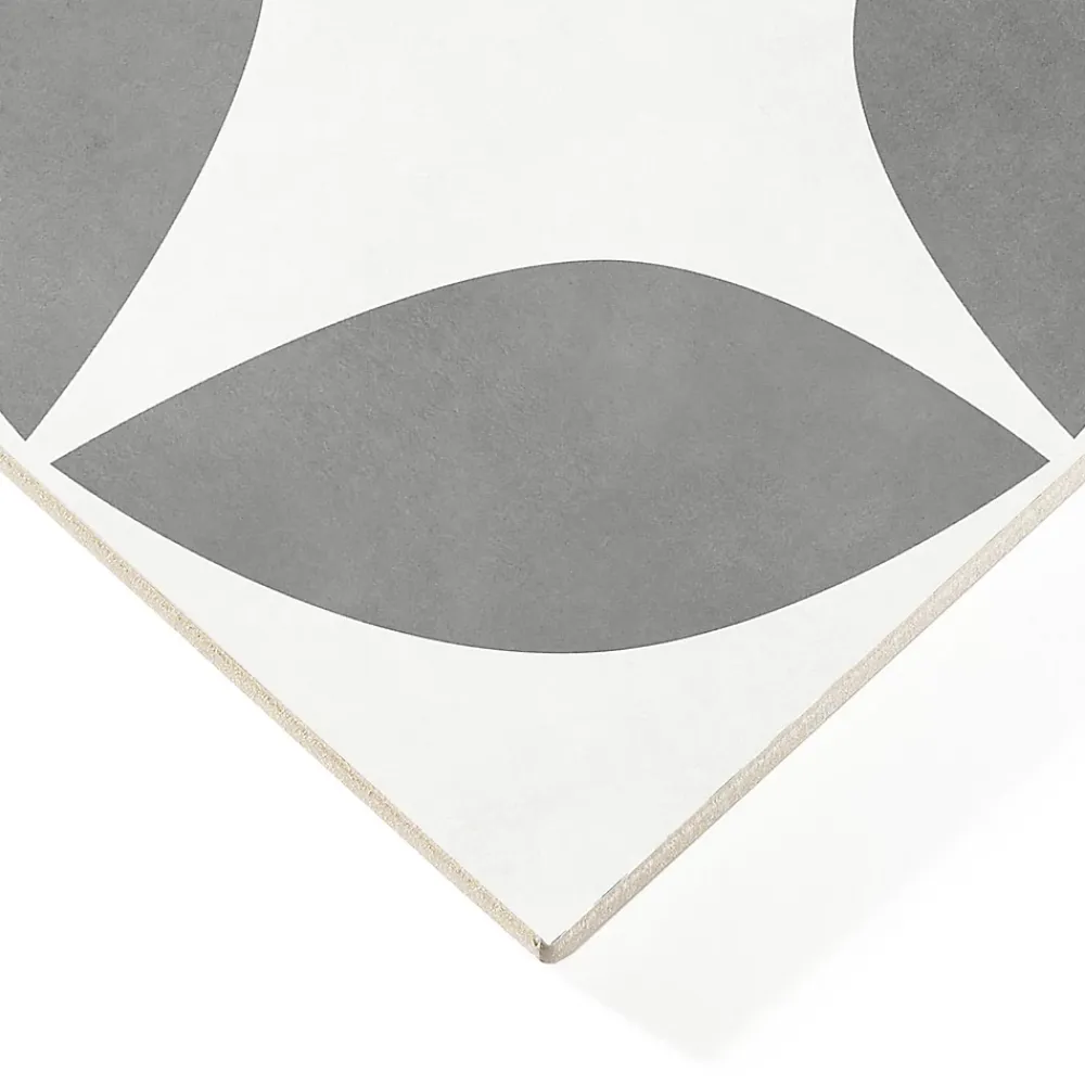 Carrelage Extérieur Et Terrasse<Carrelage sol extérieur effet carreau de ciment gris et blanc L.45 x l.45 cm x ép.7,4 mm, Patch